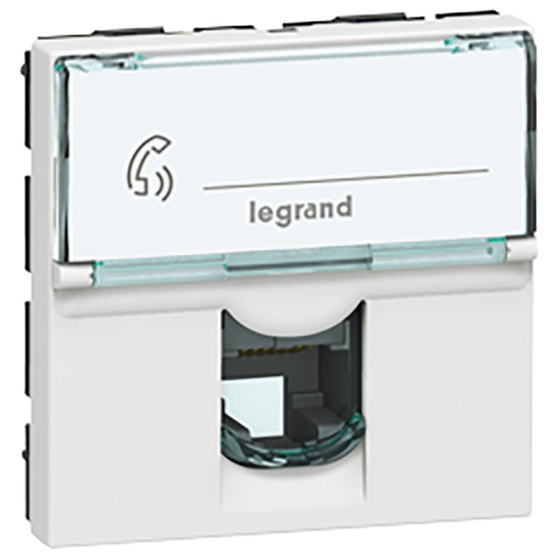 Prise RJ45 catégorie 5 STP à blindage métal – Mosaic – Blanc – 076555 – Legrand