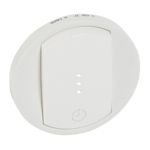 Enjoliveur pour interrupteur temporisé ou interrupteur et ventilation - Céliane - Blanc - 068037 - Legrand
