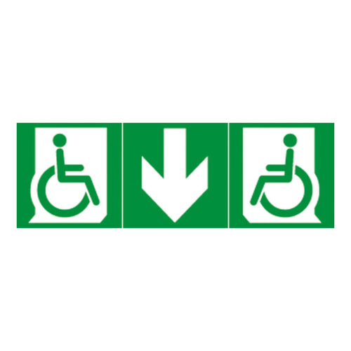 Jeu de 3 étiquettes de signalisation universelle d'évacuation pour personnes à mobilité réduite - 061202 - Legrand