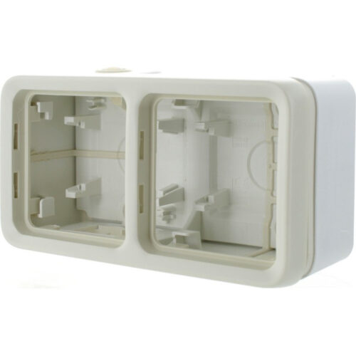 Boîtier à embouts 2 postes horizontaux composable IP55 - Plexo - Blanc - 069690 - Legrand