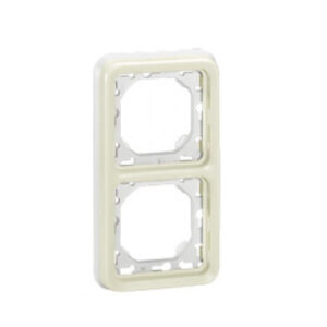 Support plaque 2 postes verticaux composable IP55 - Plexo - Blanc - 069696 - Legrand