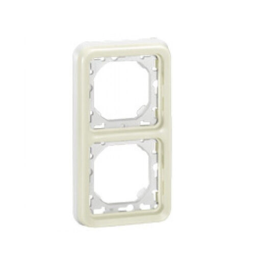 Support plaque 2 postes verticaux composable IP55 - Plexo - Blanc - 069696 - Legrand