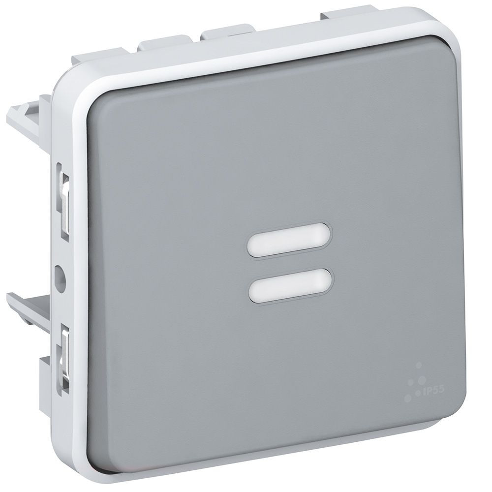 Interrupteur témoin composable IP55 10AX 250V – Plexo – Gris – 069512 – Legrand