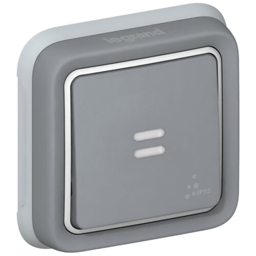 Interrupteur témoin sans neutre composable IP55 6AX 250V - Plexo - Gris - 069515 - Legrand