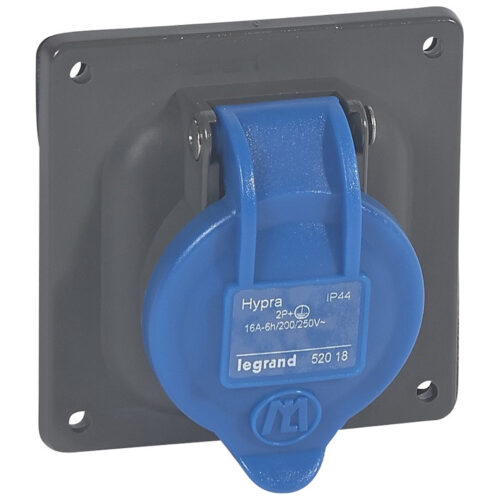 Prise à entraxes unifiés Hypra 200V~ à 250V~ - 2P+T - IP44 - 16A - 052018 - Legrand