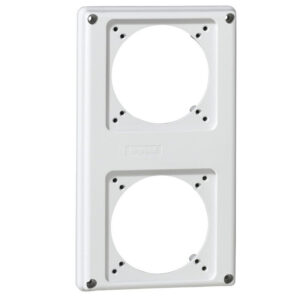 Plastron P17 220x125mm recevant 2 prises 16A pour composer un coffret - 057713 - Legrand