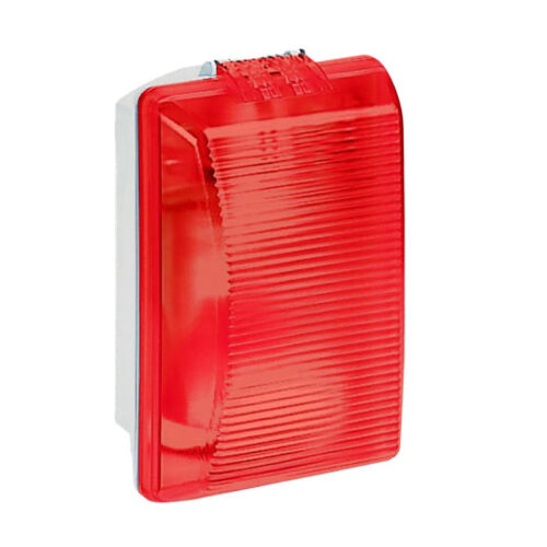 Hublot rectangulaire étanche Plexo avec diffuseur rouge pour lampe E27 - 062402 - Legrand