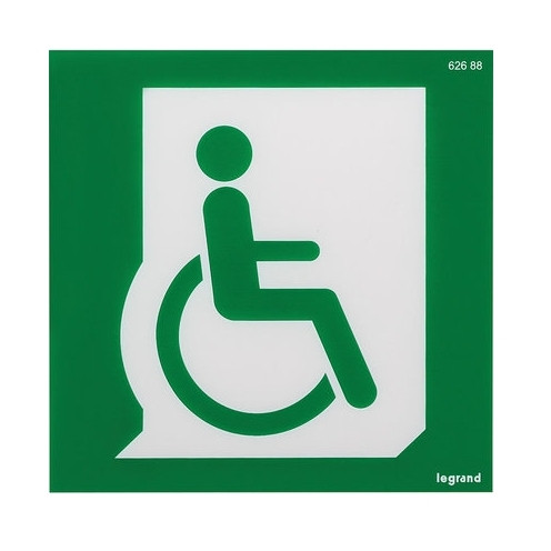 Étiquette de signalisation d'évacuation pour personnes à mobilité réduite - 062688 - Legrand