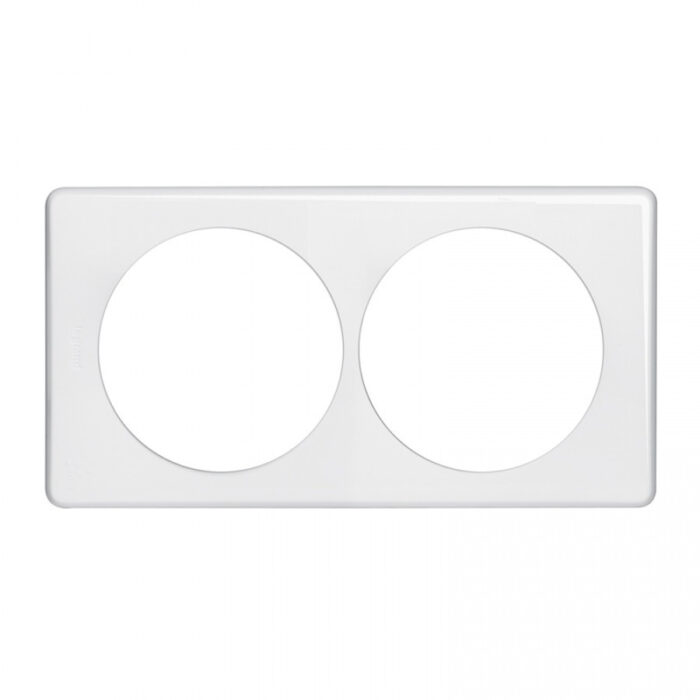 Plaque de finition 2 postes IP44 - Céliane - Blanc - 069072 - Legrand