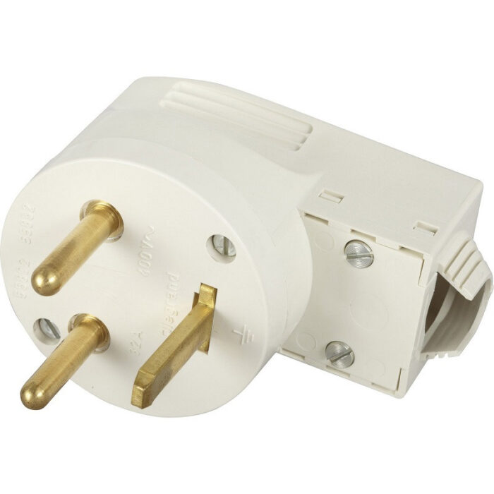 Fiche 2P+T 20A avec serre-câbles - Blanc - 055152 - Legrand