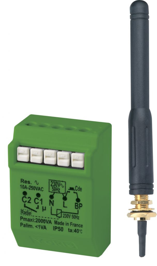 Télérupteur Temporisé Radio 2000W – MTR2000ERPX – Yokis