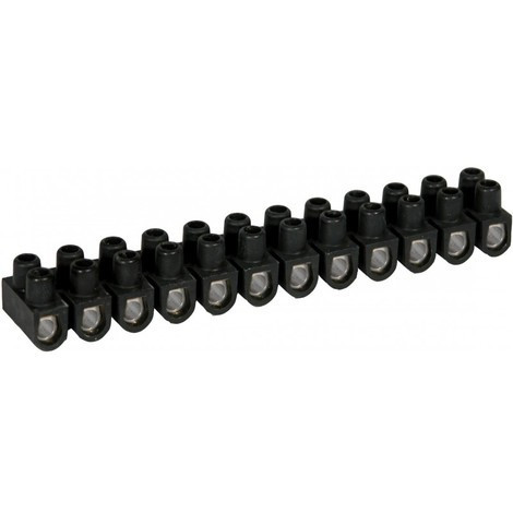 Barrette de connexion à vis en laiton capacité assignée 10mm² – Noir – 70003 – Eur’Ohm