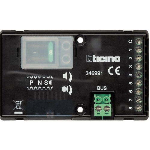 Micro haut-parleur universel 8 appels pour platines BUS 2 fils - 346991 - Bticino