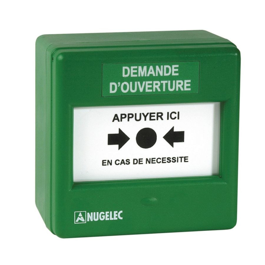 Coffret membrane simple action – Demande d’ouverture – Vert – NUG30344 – Nugelec