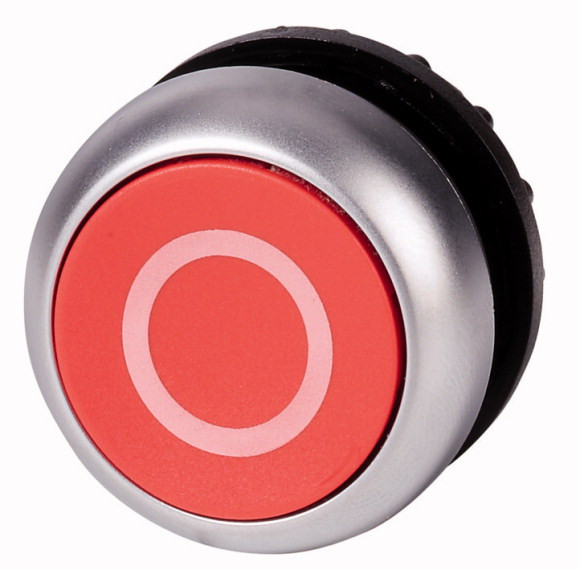 Bouton-poussoir affleurant à rappel rouge 0 – M22-D-R-X0 – 216605 – Eaton