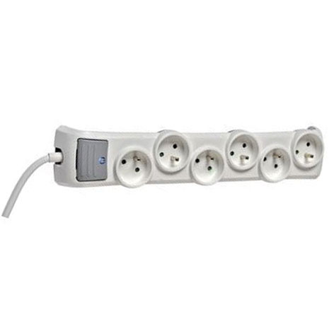 Rallonge multiprises 6 prises 2P+T 16A - câble 3G1 - Avec inter - 012718 - Ebenoid