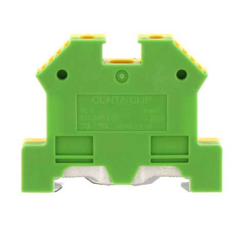 Borne de Terre de protection - SL4/35 - Vert/Jaune - 1212.2 - Electro Speed