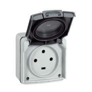 Prise de courant 3P+T étanche complet en saillie - Plexo - IP55 - Gris - 091656 - Legrand