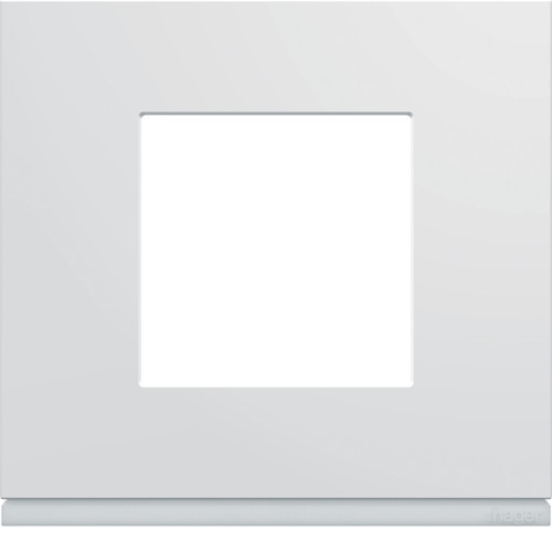 Plaque de finition 1 poste Gallery - Blanc Pure - WXP0002 - Hager