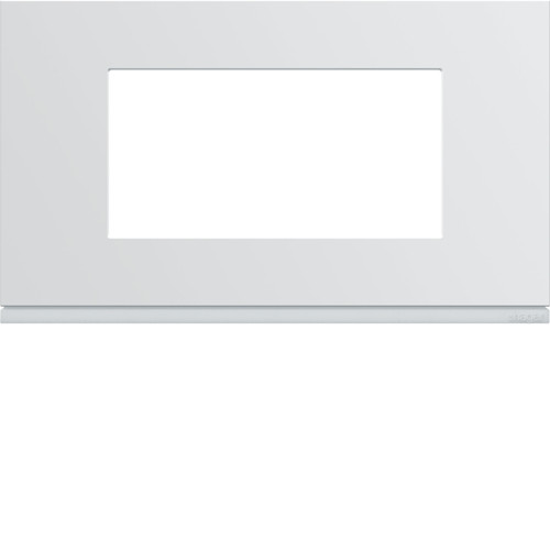 Plaque de finition 4 modules Gallery - Entraxe 57mm - Blanc Pure - WXP0034 - Hager