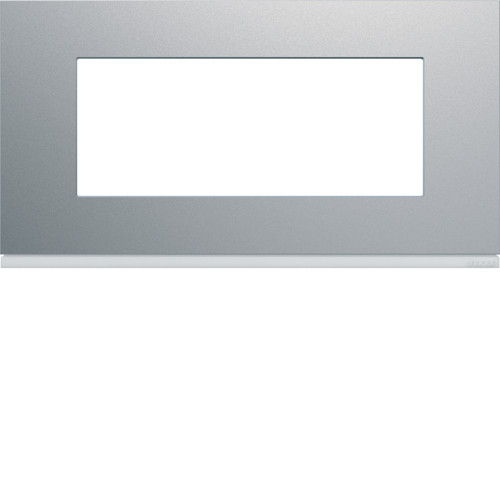 Plaque de finition 5 modules Gallery - Entraxe 71mm - Titane - WXP0105 - Hager