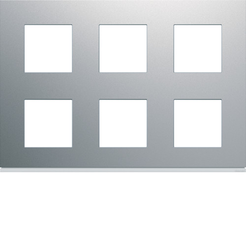 Plaque de finition 2x3x2 modules Gallery - Titane - WXP0186 - Hager