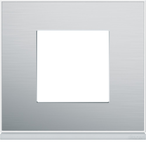 Plaque de finition 1 poste Gallery - Aluminium - WXP2002 - Hager
