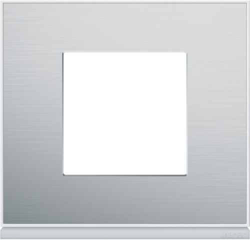 Plaque de finition 1 poste Gallery - Aluminium - WXP2002 - Hager