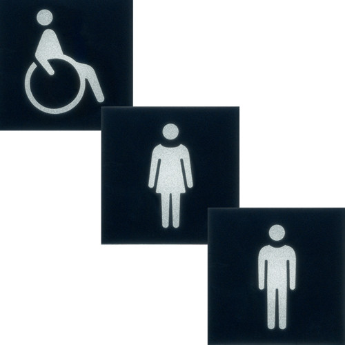 Étiquette pour voyant 2 modules WC Gallery - Noir - WXA604 - Hager