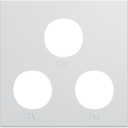 Enjoliveur prise TV+FM+SAT Gallery - Blanc Pure - WXD256B - Hager