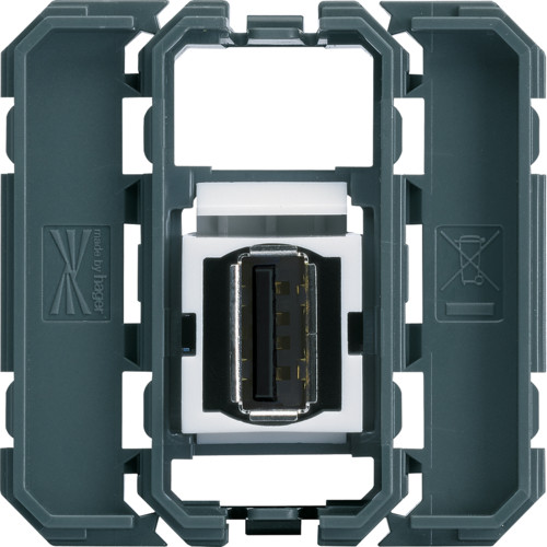 Prise USB 2.0 bornier à vis Gallery - 2 modules - WXF642 - Hager