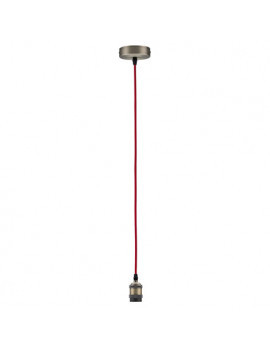 Suspension vintage - Rouge / bronzante - 2 m - E27 - 0322 - Paulmann