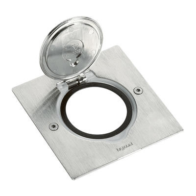 Platine de sol carrée à équiper - Inox brossé - 089700 - Legrand