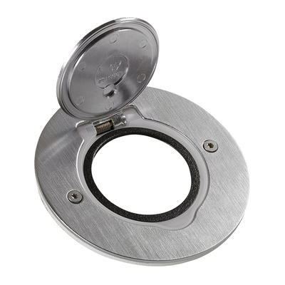 Platine de sol ronde à équiper - Inox brossé - 089701 - Legrand
