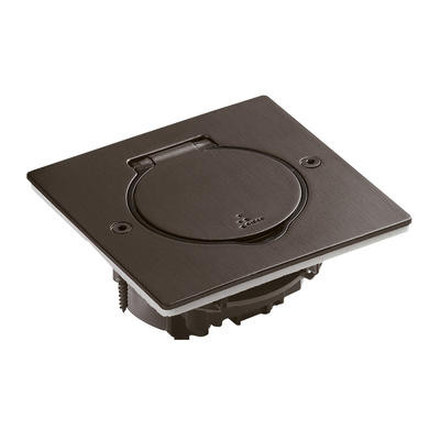 Platine de sol carrée à équiper - Acier brun brossé - 089750 - Legrand