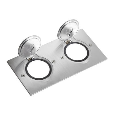 Platine de sol carrée à équiper - Inox brossé - 089700 - Legrand