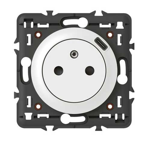 Prise Surface Céliane + chargeur USB-C intégré - Blanc - 068127 - Legrand