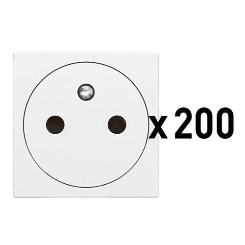 Lot de 200 prises de courant 2P+T Surface Mosaic - Blanc - 077199L - Legrand
