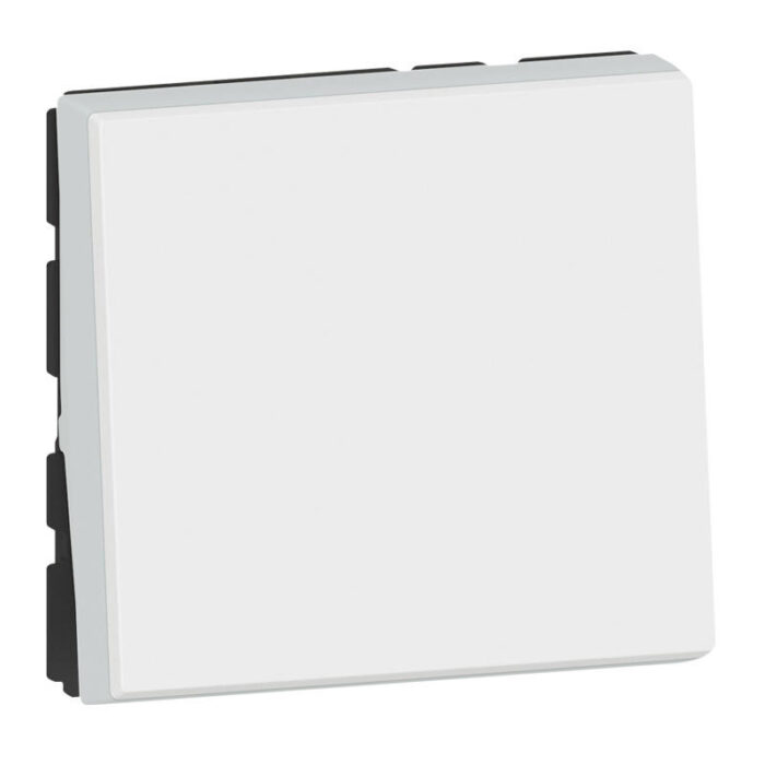 Interrupteur ou va-et-vient 10AX 250V~ Easy-Led Mosaic - 2 modules - Blanc - 077011L - Legrand