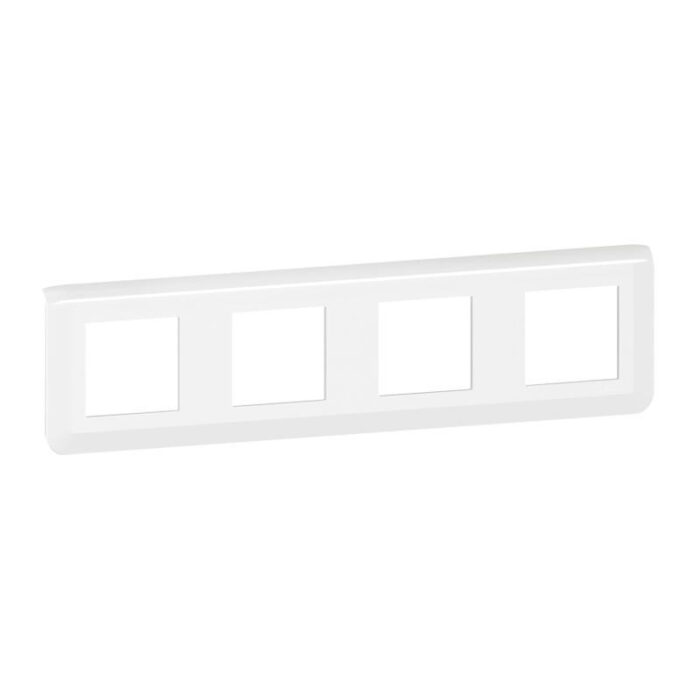 Plaque de finition horizontale 4x2 modules Mosaic - Blanc - 078808L - Legrand