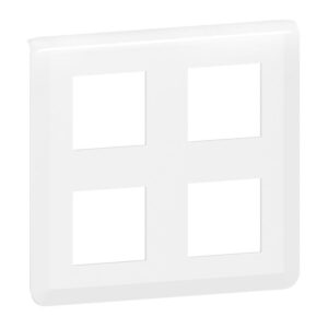 Plaque de finition 2x2x2 modules Mosaic - Blanc - 078838L - Legrand