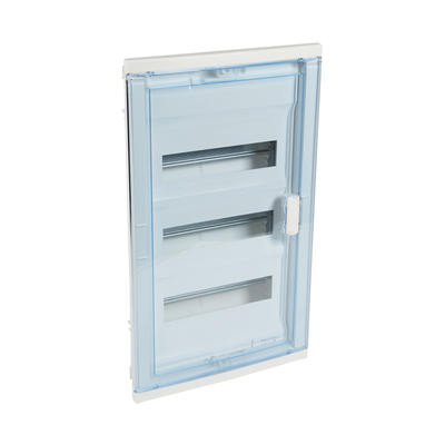 Coffret modulaire encastré 1 rangée avec porte transparente - 12 modules - 001521 - Legrand
