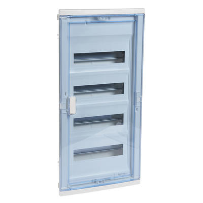 Coffret modulaire encastré 1 rangée avec porte transparente - 12 modules - 001521 - Legrand