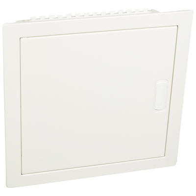 Coffret modulaire encastré 1 rangée avec porte métal blanche - 12 modules - 001531 - Legrand