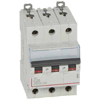 Disjoncteur Tripolaire 20A courbe C Vis/Vis- 407830 - Legrand