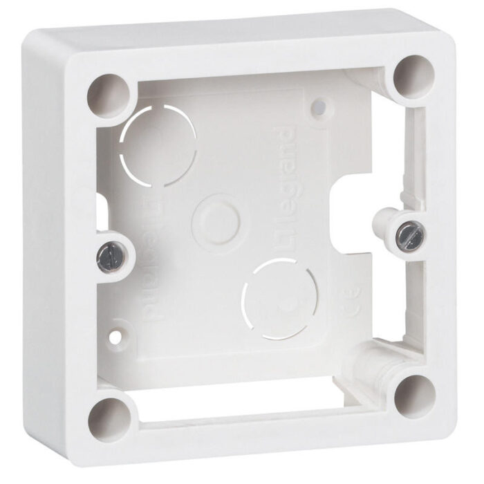 Cadre saillie 1 poste pour socle et sortie de câbles ivoire - 100x100x36mm - 055849 - Legrand