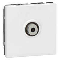 Prise télévision typeF 2 modules Ø9,5mm Mosaic - Blanc - 078780 - Legrand