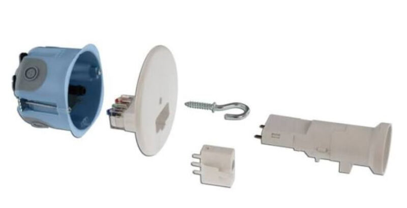 EUR'OHM DCL Wasserdichte Aufputz-Box Air'métic – Ø 54 Mm, Mit E27-Fassung, Inkl. Kabel Und Anschlüssen