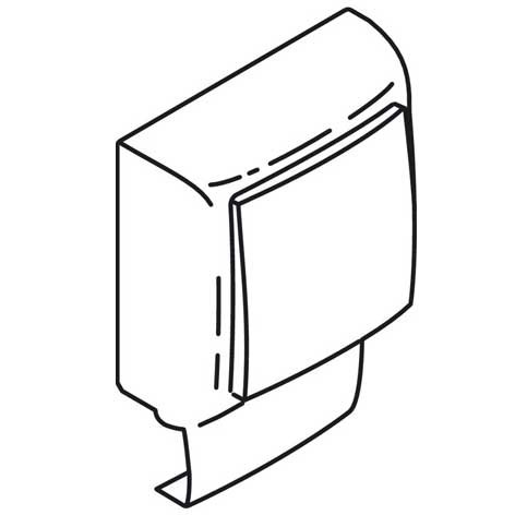 Mécanisme interrupteur – en saillie – Blanc – pour moulure Keva 22×12 mm – 1 Poste – 11911 – Planet Wattohm