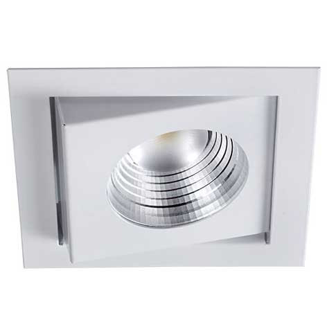 Spot Led Orientable carré blanc 19W 3000K - Cubispot